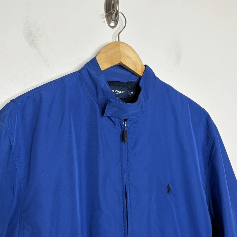 Ralph Lauren Polo Golf Vintage Full Zip Windbreaker Jacket Mens Size M Pony Logo